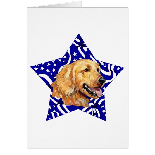 Golden Retriever Blue Star Cards (Front)