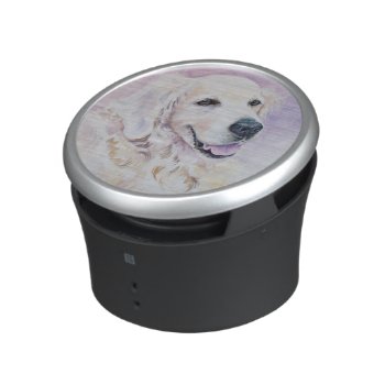 Golden Retriever Bluetooth Speaker by watercoloring at Zazzle