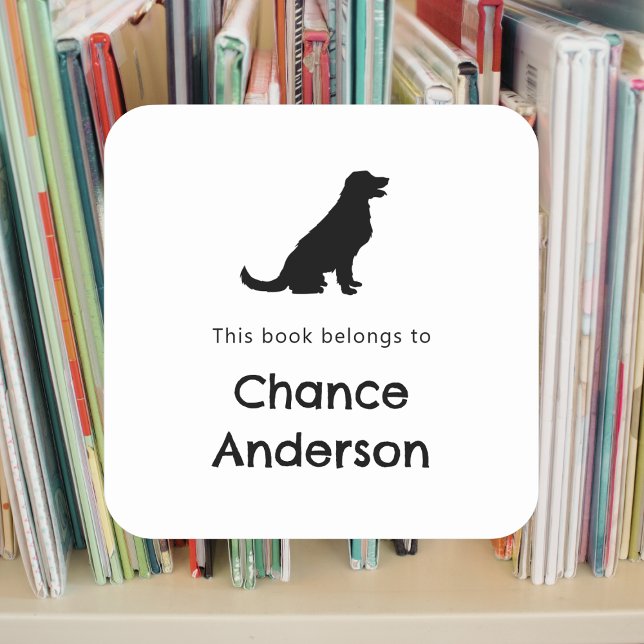 Golden Retriever bookplate sticker (Creator Uploaded)