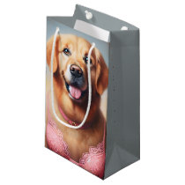 Golden Retriever Breast Cancer Survivor Small Gift Bag