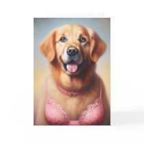 Golden Retriever Breast Cancer Survivor Thank You Card