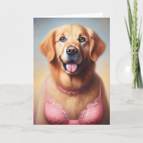 Golden Retriever Breast Cancer Survivor Thank You Card