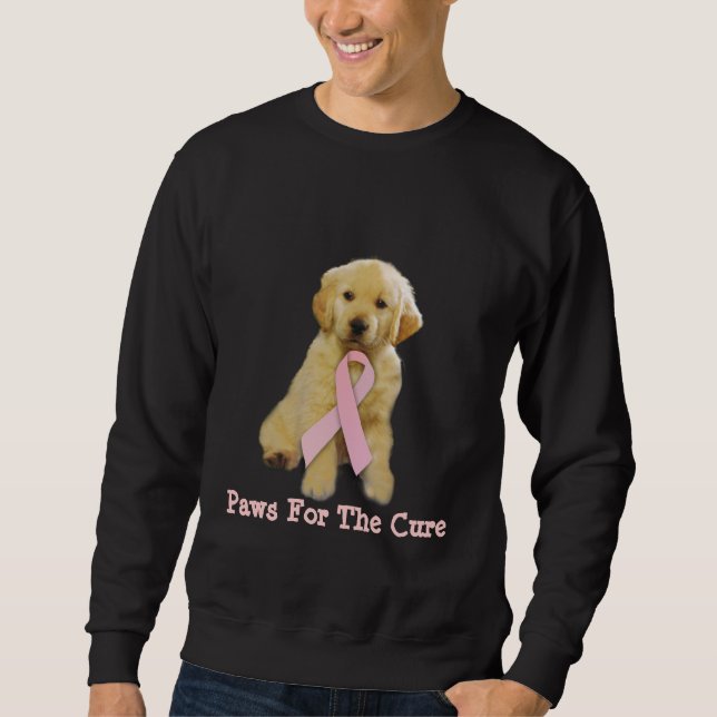 Golden Retriever Breast Cancer Unisex Sweatshirt (Front)
