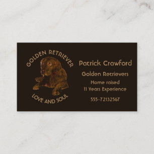 Golden Retriever Breeder And Training Business Card