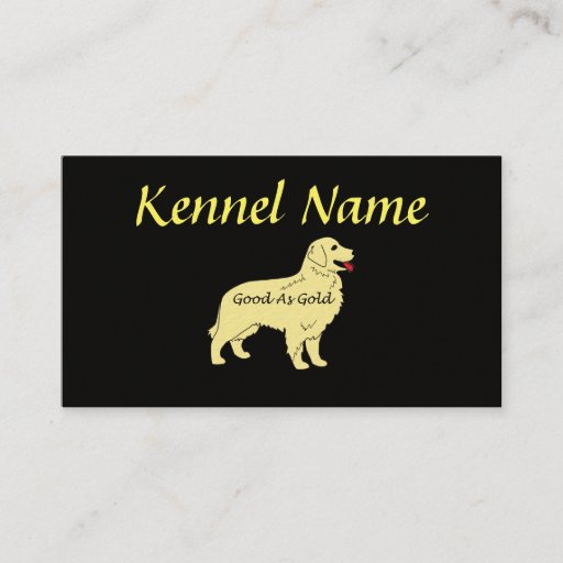 Customizable Golden Retriever Breeder Business Card