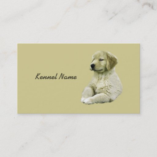 Customizable Golden Retriever Breeder Business Card