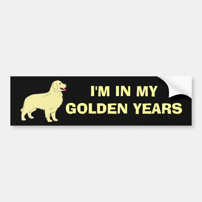 Golden Retriever Bumper Sticker (Front)