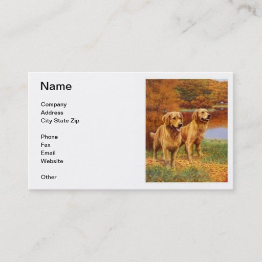 Customizable Golden Retriever Business Card