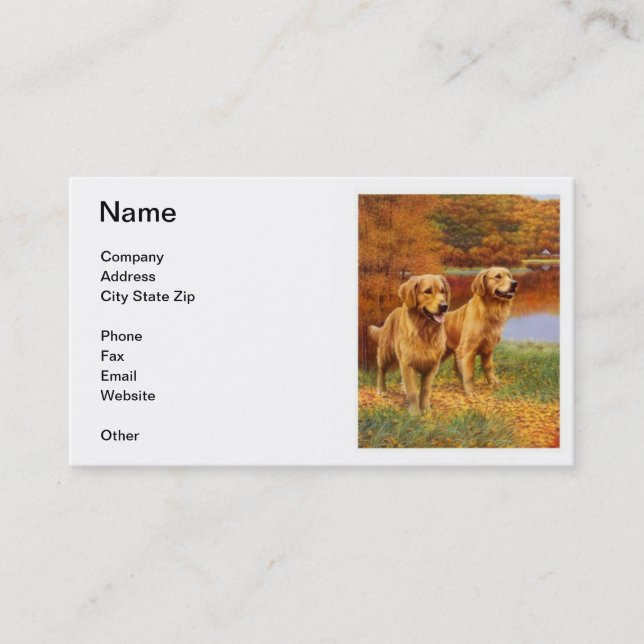 Golden Retriever Business Card (Front)