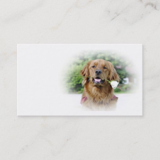 Customizable Golden Retriever business card