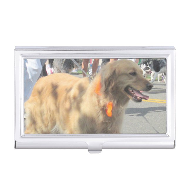 Golden Retriever Business Card Holder (Front)