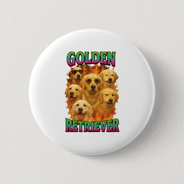 Golden Retriever  Button (Front)