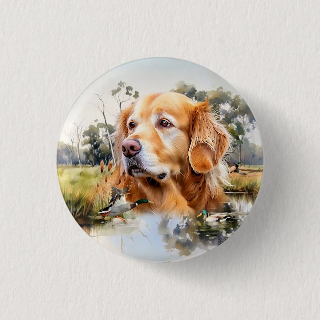 Golden Retriever Button (Front)