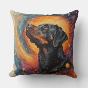 Golden Retriever by Whimsical Cosmos Throw Pillow