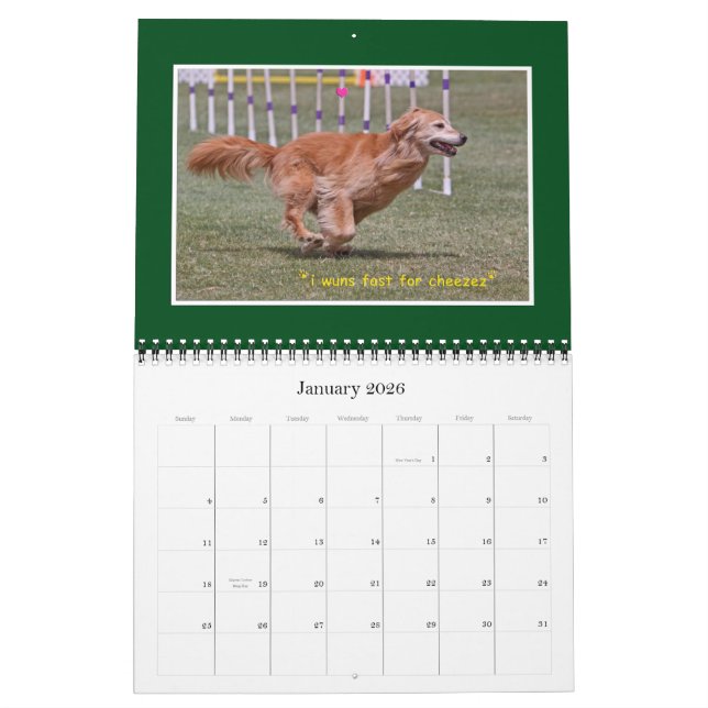 Golden Retriever Calendar 2012 (Jan 2026)
