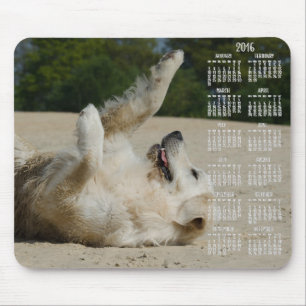 Golden Retriever Calendar 2016 Mouse Pads Custom