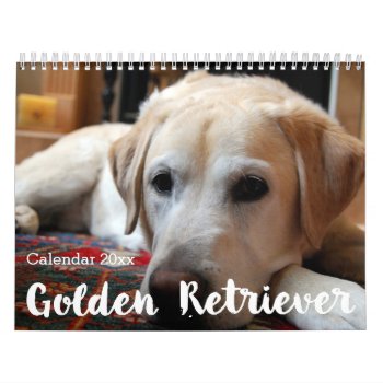 Golden Retriever Calendar 2023 Your Custom Photos by online_store at Zazzle