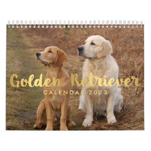 Golden Retriever Calendar 2023 Your Custom Photos