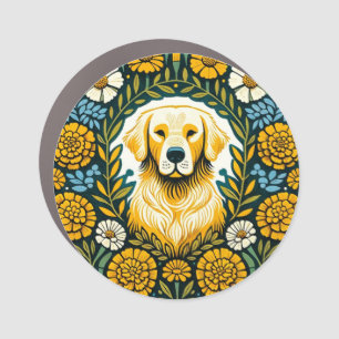 Golden Retriever Car Magnet