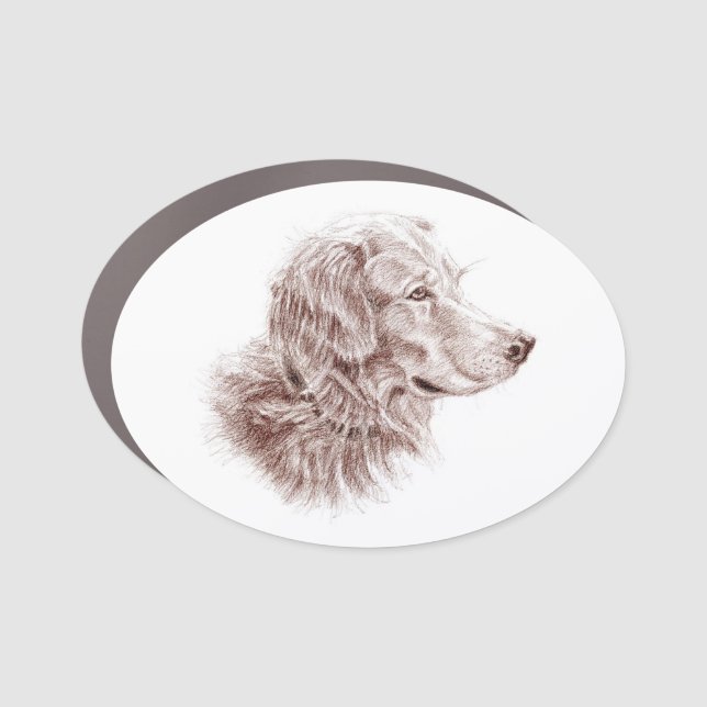 Golden Retriever Car Magnet (Front)