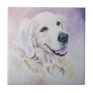Golden retriever ceramic tile