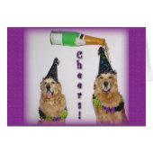Golden Retriever Champagne New Years (Front Horizontal)