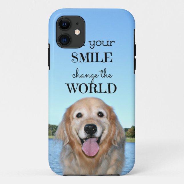Golden Retriever Change the World Case-Mate iPhone Case (Back)