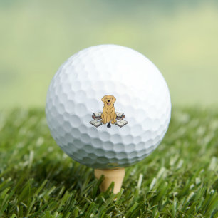 Golden Retriever Chapter One Book Lover Golf Sport Balls