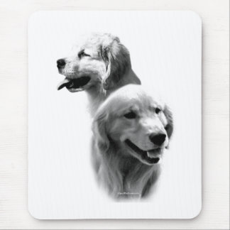 Golden Retriever Charcoal 2 Mouse Pad