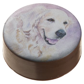 Golden Retriever Chocolate Dipped Oreo by watercoloring at Zazzle