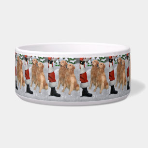 Golden Retriever Christmas Bowl