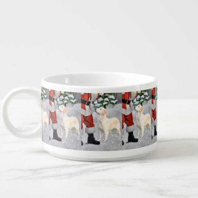 Golden Retriever Christmas Bowl (Right)