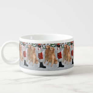 Golden Retriever Christmas Bowl