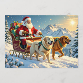 Golden Retriever Christmas Card