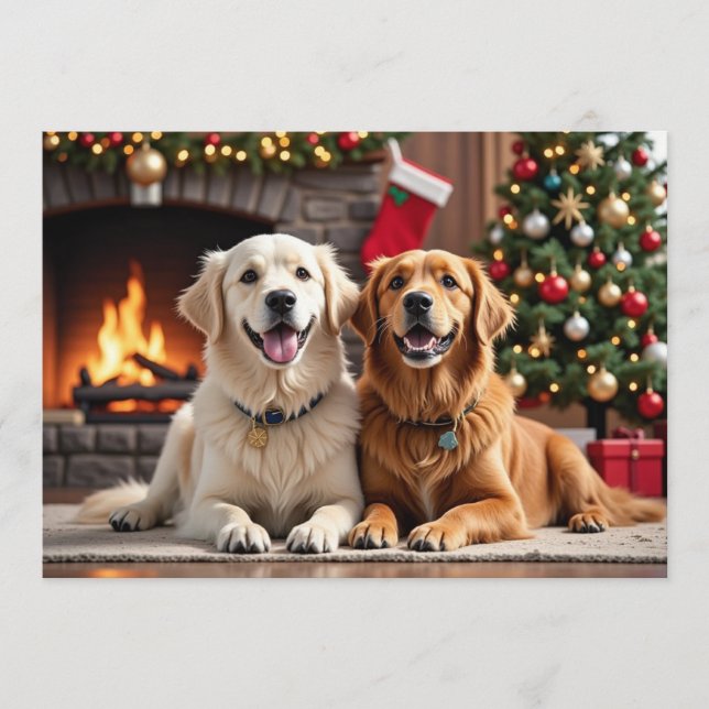 Golden Retriever Christmas Card (Front)