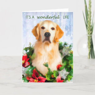 Golden Retriever Christmas Card