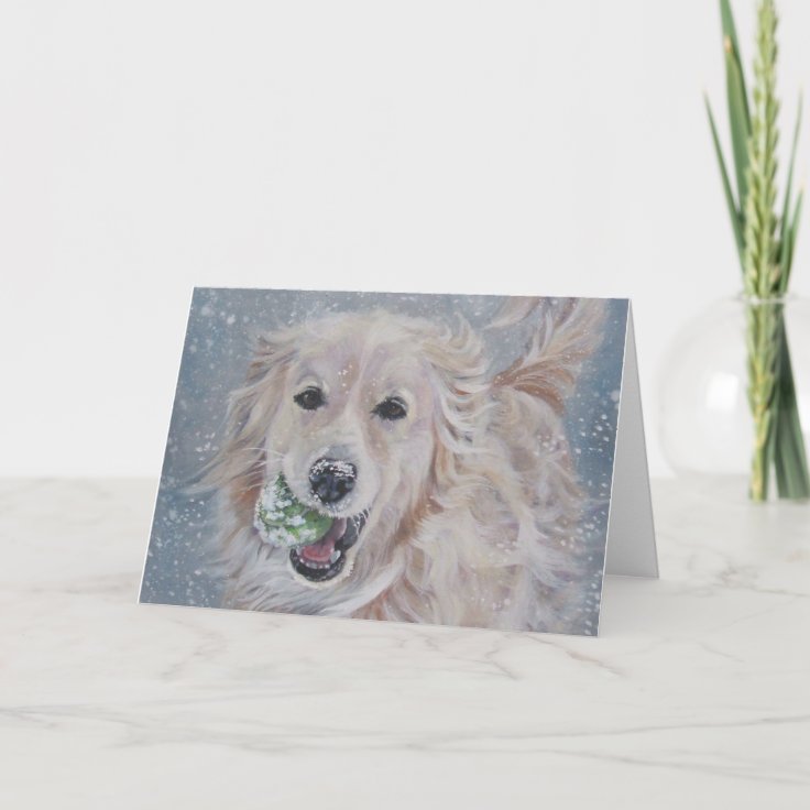 golden retriever christmas card | Zazzle