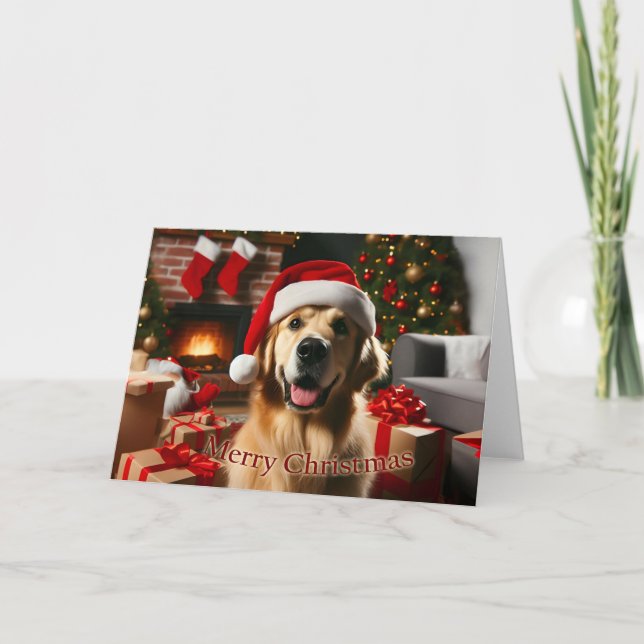 Golden Retriever Christmas Card (Front)