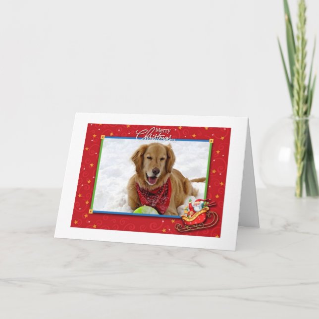 Golden Retriever Christmas Card (Front)