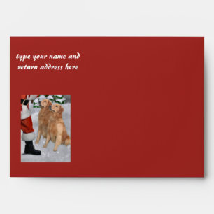 Golden Retriever Christmas Cards Envelopes