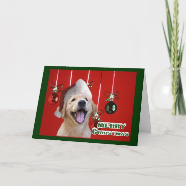 Golden Retriever Christmas Cards Gifts (Front)