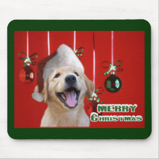 Golden Retriever Christmas Cards Gifts Mouse Pad