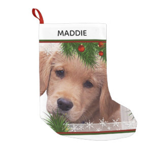 Golden Retriever Christmas - Cute Dog Puppy Small Christmas Stocking