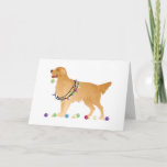 Golden Retriever Christmas Design Holiday Card