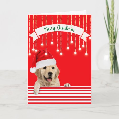 Golden Retriever Christmas Dog Holiday Card