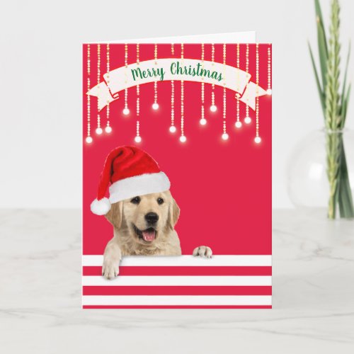 Golden Retriever Christmas Dog Holiday Card