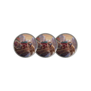 Golden Retriever Christmas Festive Season  Golf Ball Marker