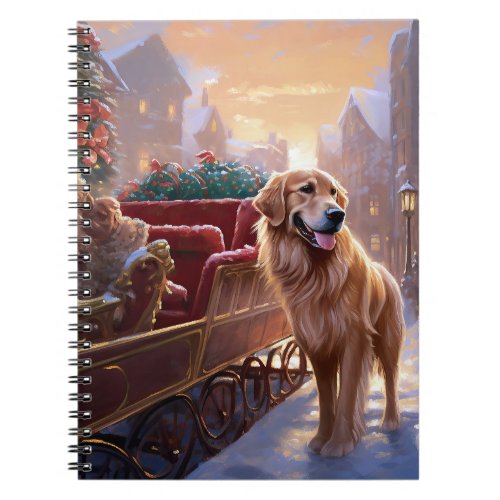 Golden Retriever Christmas Festive Season  Notebook