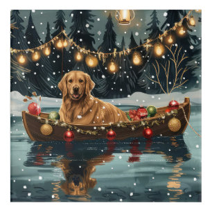 Golden Retriever Christmas Festive Voyage Acrylic Print