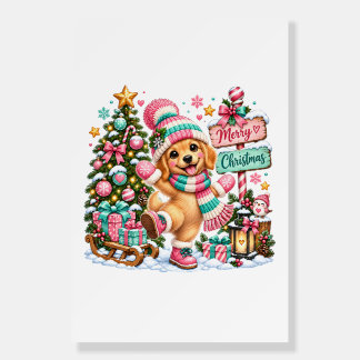 Golden Retriever Christmas Foam Board
